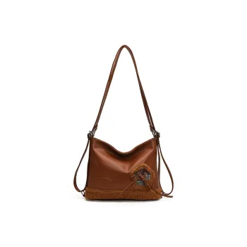LUVISTRUE PU Student Tote Crossbody Bag Backpack Women's Brown/Pink/Black