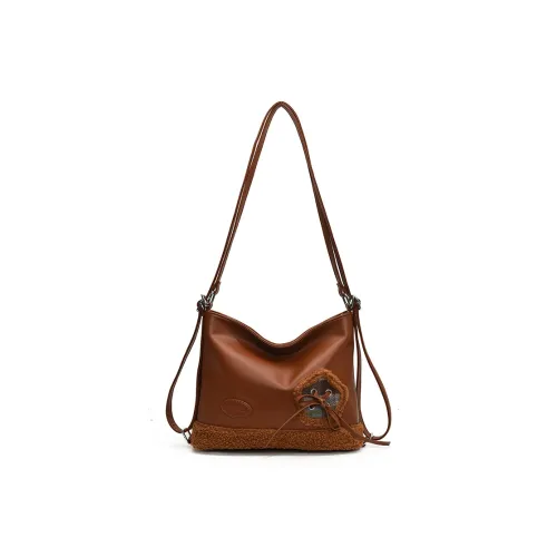 LUVISTRUE PU Student Tote Crossbody Bag messenger Women's Brown/Pink/Black