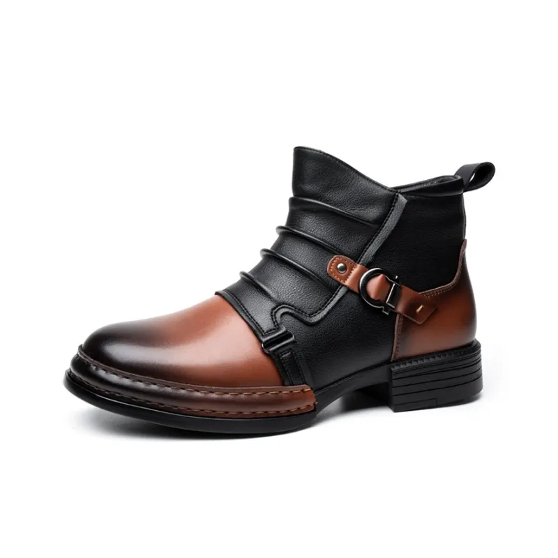 YEDANI Ankle Boots Men Black/Brown-1