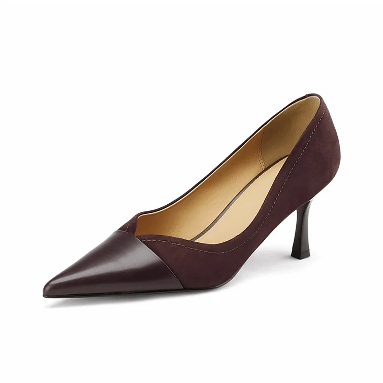 Naiyee High Heels Women's Black/Chestnut/Apricot-8