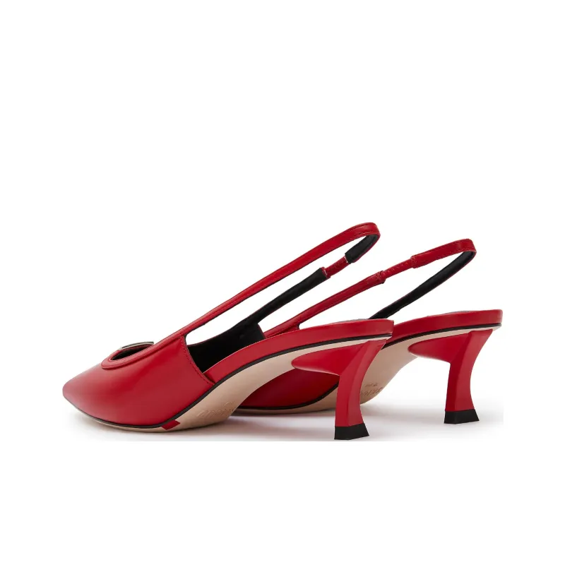 Staccato Monica Flared Heel Pointed Toe High Heels 6cm Women's-10