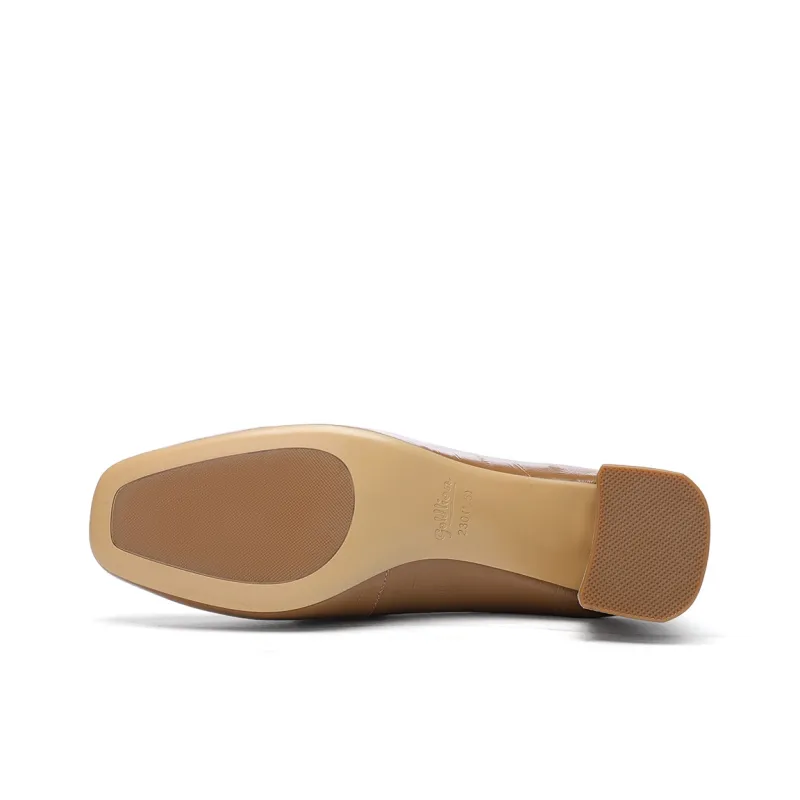 GOLDLION Chunky Heel High Heels Women's-4