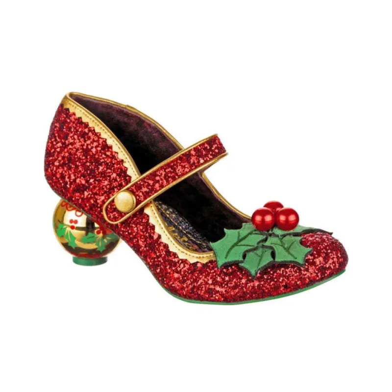 IRREGULAR CHOICE Belle Of The Bauble Irregular Heel High Heels 6cm Women's Red-2