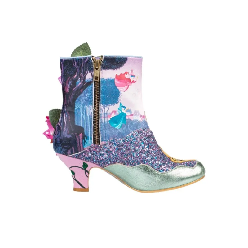 Disney x IRREGULAR CHOICE Princess Of Beauty Ankle Boots Women's Pink-1