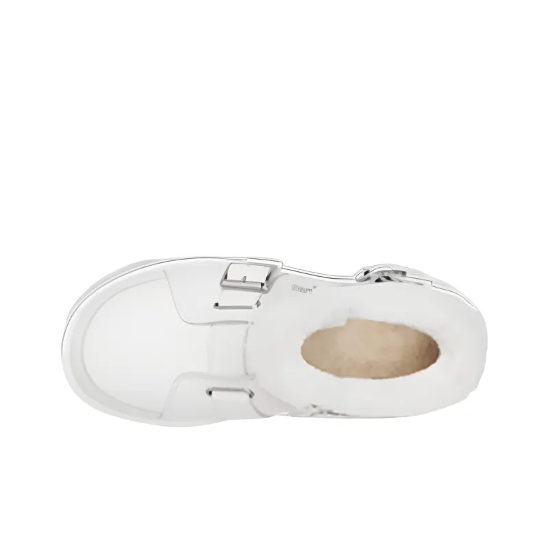 UGG Mini Buckle Short Boots 'White' Women's-3