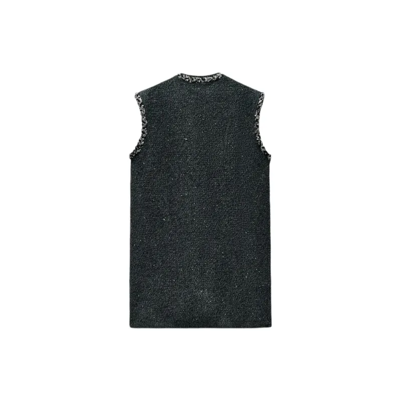 ZARA Vests Women's Dark Gray-1