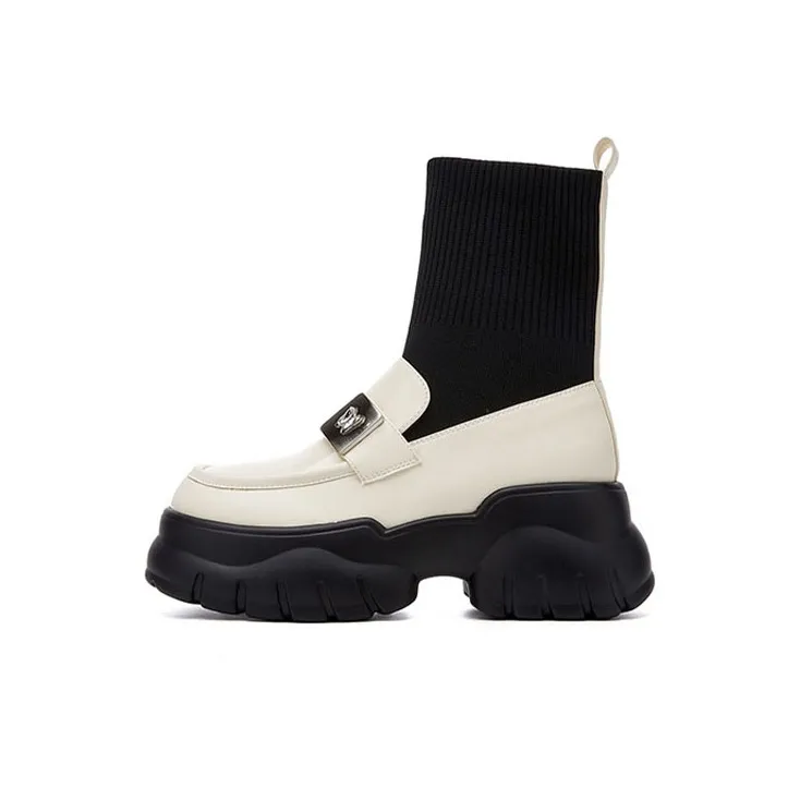 ST&SAT Ankle Boots Women's Black/Ecru-3