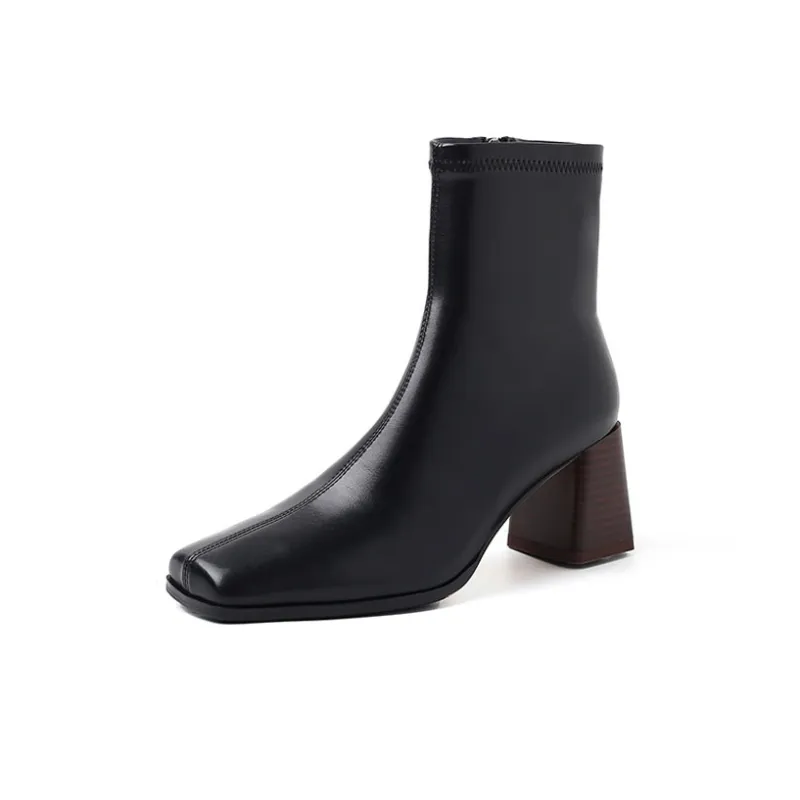Echo&yolo Ankle Boots Women's Black/Brown-2