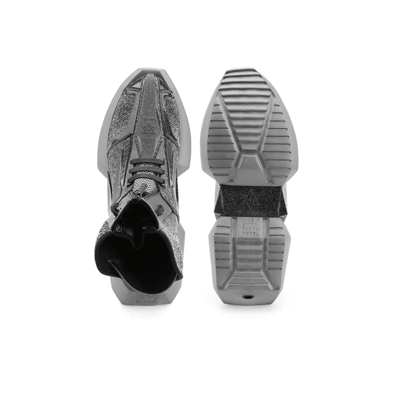 NORVINCY Short Martin Boot Unisex Black Gray-4