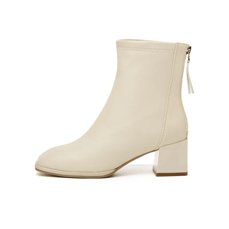 DAPHNE Ankle Boots Women's Black/Beige-5