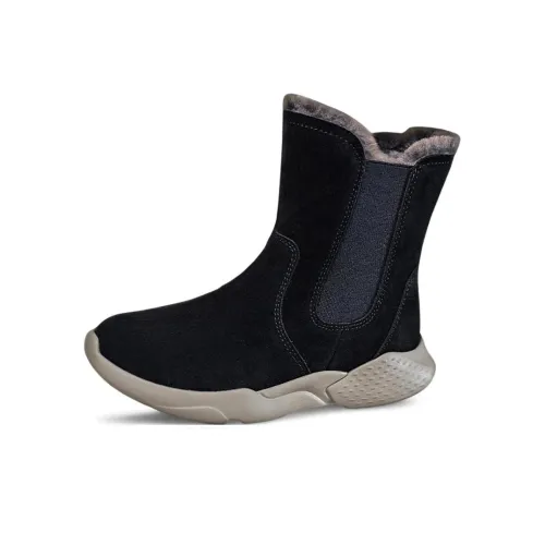 Devanro Warm Height Increasing Wear Resistant Slip Resistant Crew Snow Boots Women's