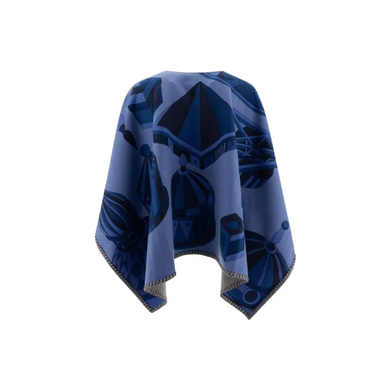 Ferragamo Nadir Print Reversible Cape-3