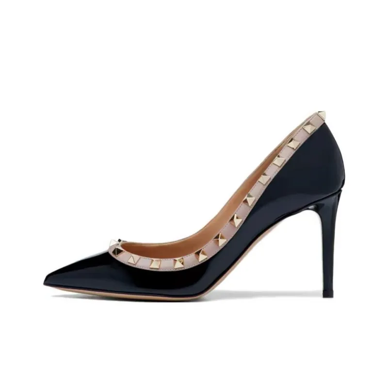 Xingdiman Slim Heel High Heels Women's Black Nude [ Gift Box Set ]-13