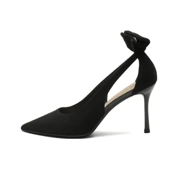 Ainer-cat Slim Heel High Heels 8cm Women's Black
