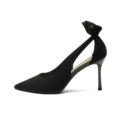 Ainer cat Slim Heel High Heels 8cm Women's Black