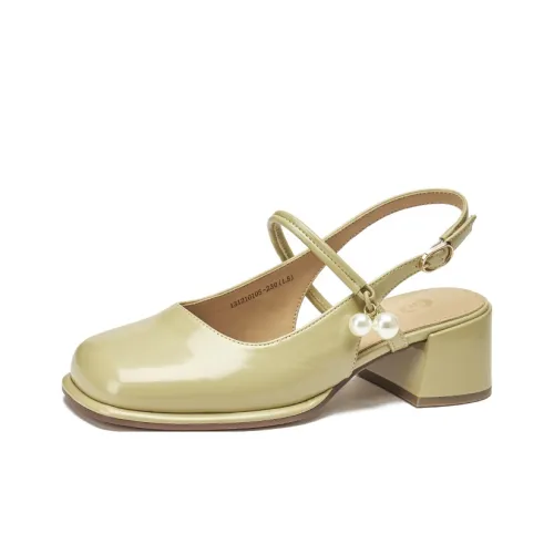 GEMEIQ High Heels Women's Light Yellow/Ecru