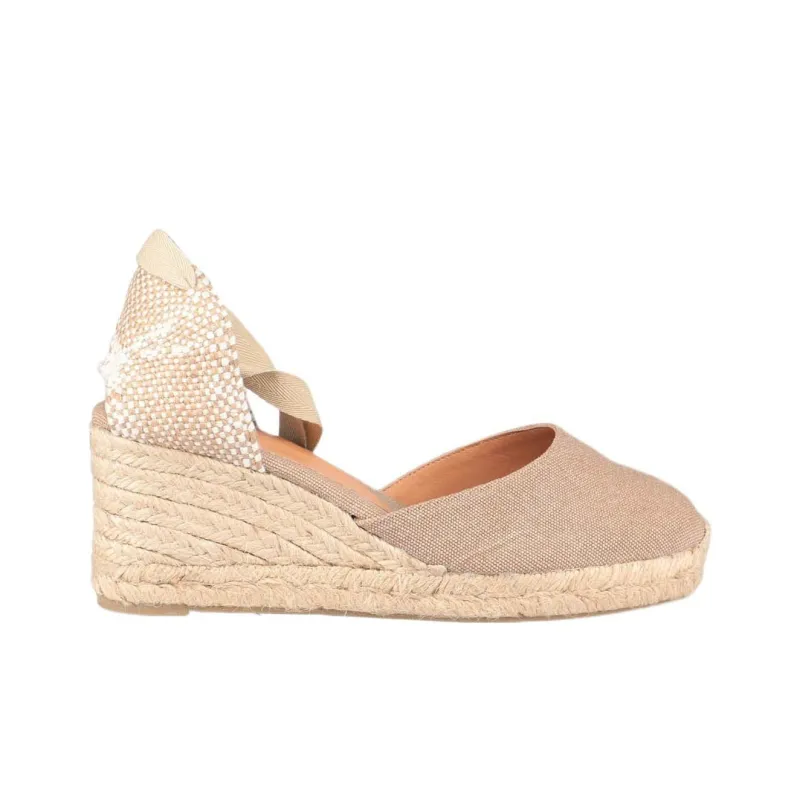 Castañer CARINA Wedge Heel High Heels 6cm Women's Beige-1