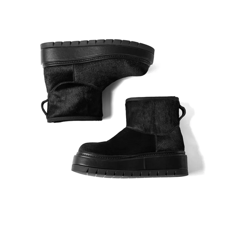 CHERYKALLY Warm Wear Resistant Height Increasing Short Snow Boots Women's-9