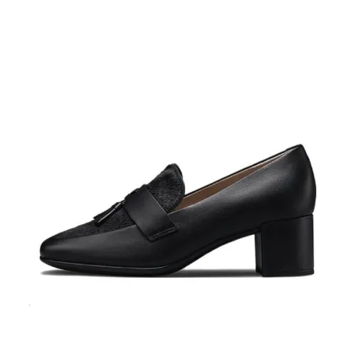 Ecco Chunky Heel High Heels 7cm Women's Black