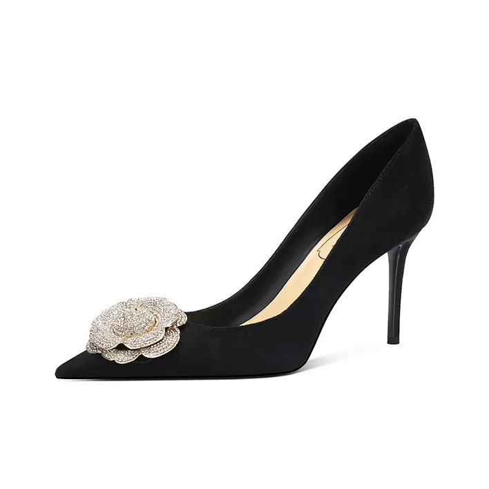 Zubumei Slim Heel High Heels 8cm Women's-12