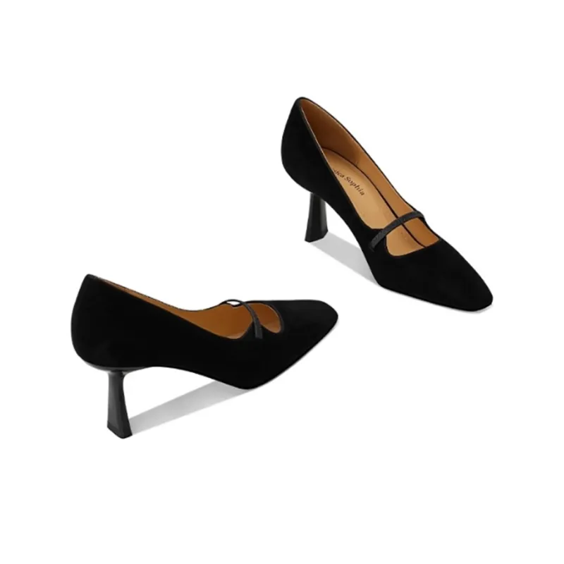 JESSICA SOPHIA Spool Heel High Heels 7cm Women's-5