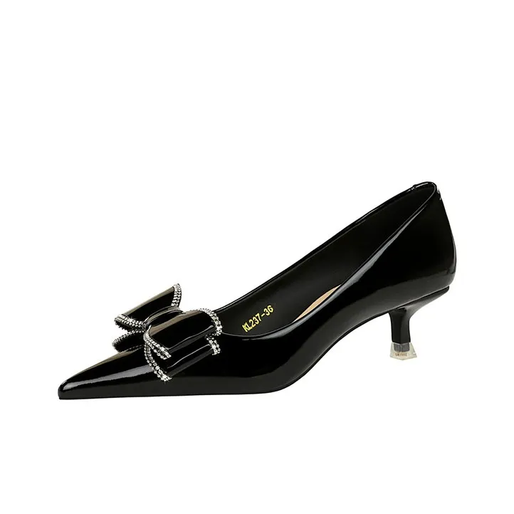 BIGTREE Chunky Heel High Heels 4.5cm Women's-4
