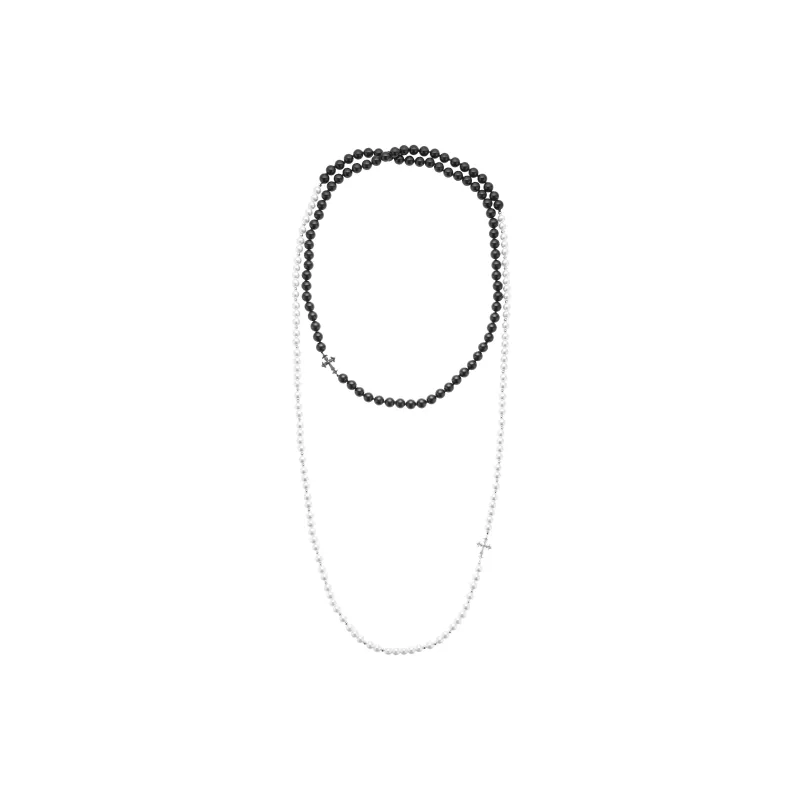 NothingButMini Pearl Agate Necklaces Unisex-0