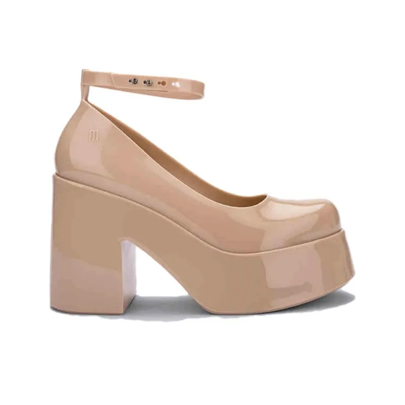 MELISSA Chunky Heel High Heels Women's Light Brown-1