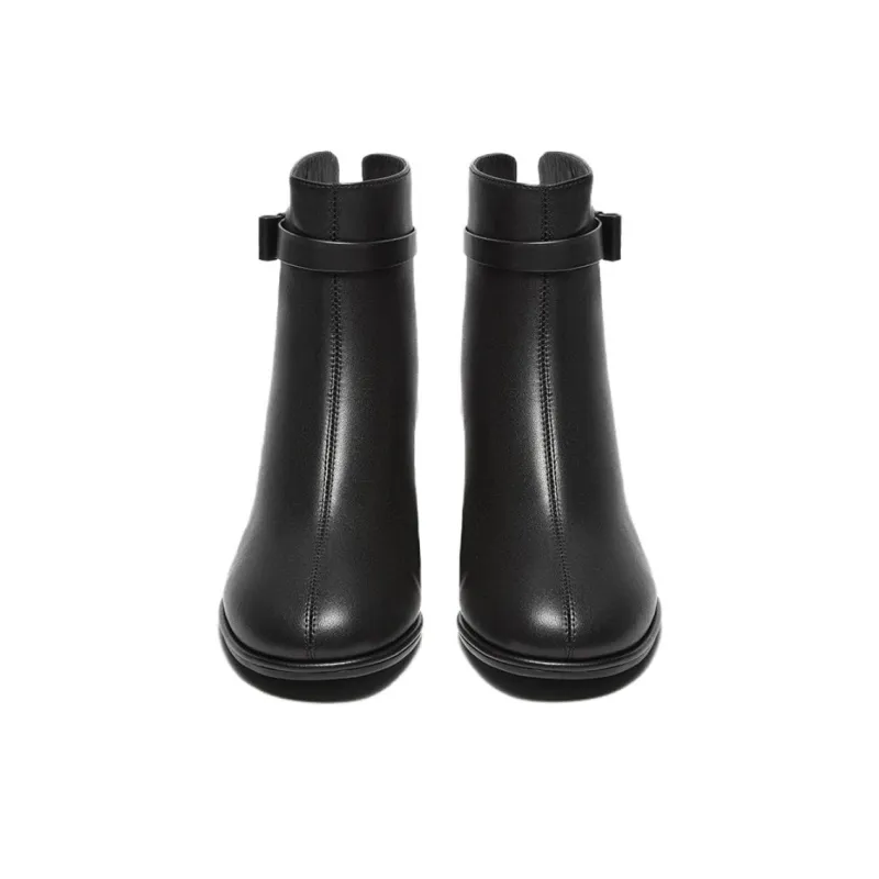 BASTO Ankle Boots Women's Black/Ecru/Apricot-2