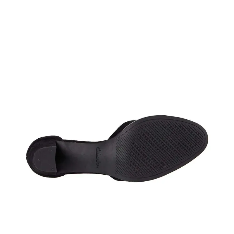 Clarks Kaylin Strap Chunky Heel High Heels Women's Black-5