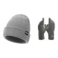 Gray Hats & Caps+Gray Gloves