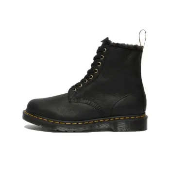 Dr.Martens 1460 Pascal Fur Lined Ankle High Top Retro Martin Boots Unisex Black