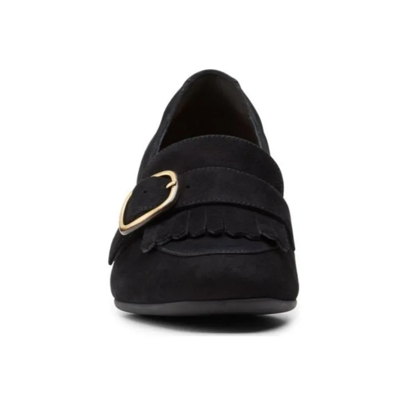 Clarks Chunky Heel High Heels 5.5cm Women's Black-4