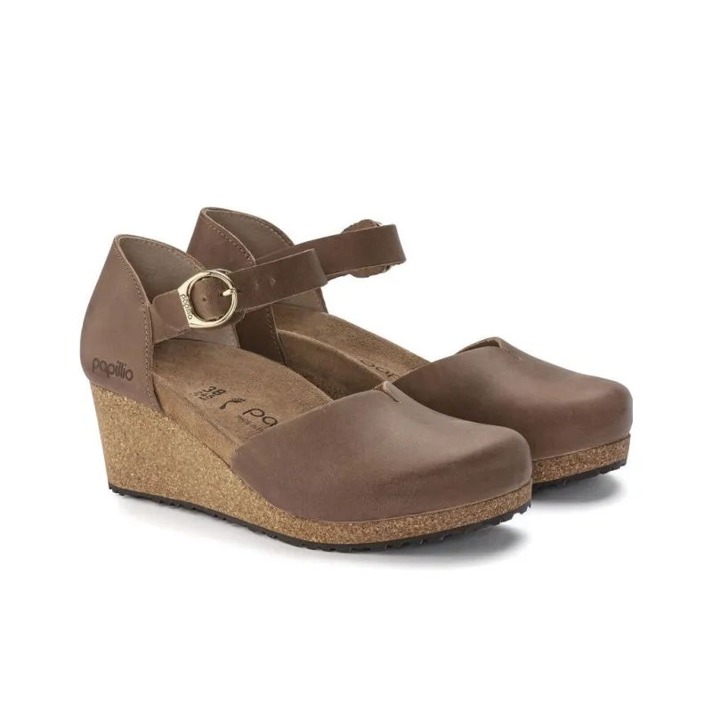 Birkenstock Wedge Heel High Heels Women's Brown-2