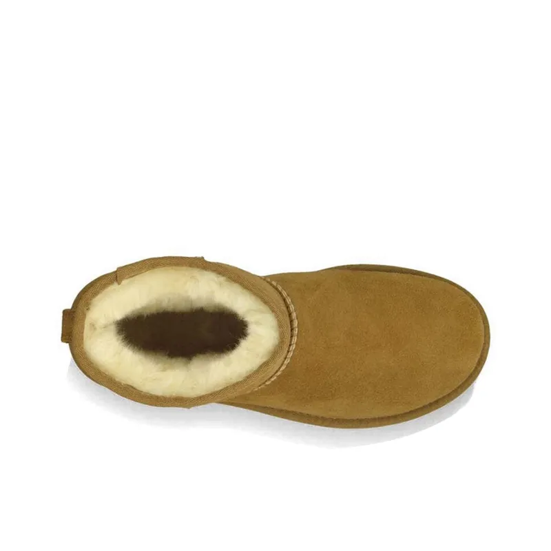 UGG CLASSIC MINI Snow Boots Women's Low-Top Chestnut Brown-3