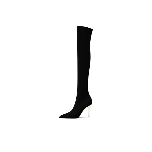 Hoov Knee-high Boots 8.5cm Women's Enchanting Black