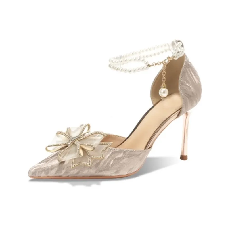 HKCP Slim Heel High Heels 8cm Women's-4