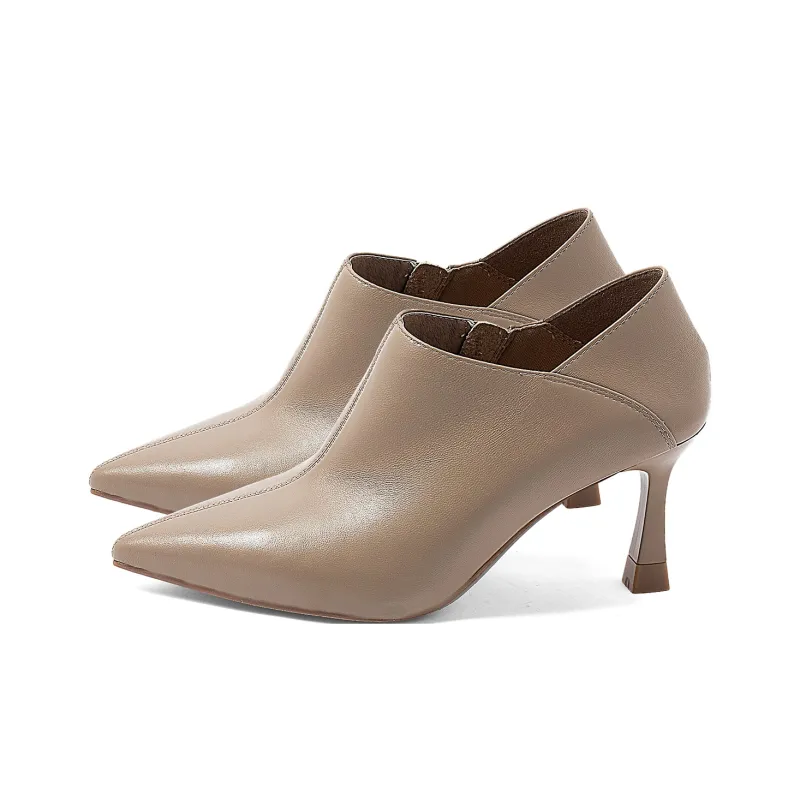 COMELY Ankle Boots Women's Milk Tea-2