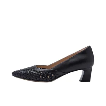 Satchi High Heels Women's Black/Ecru/Brown