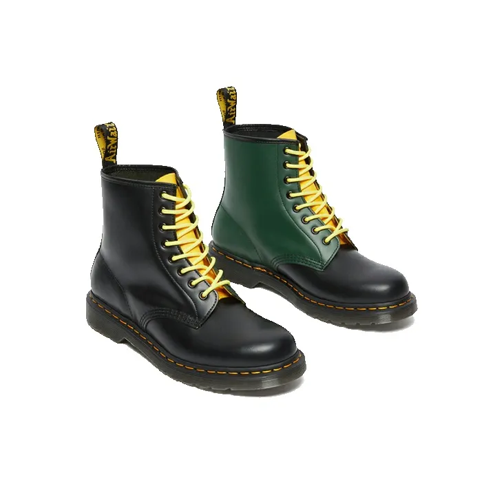 Dr.Martens 1460 Contrast Smooth Leather Lace Up Boots 'Black'-2