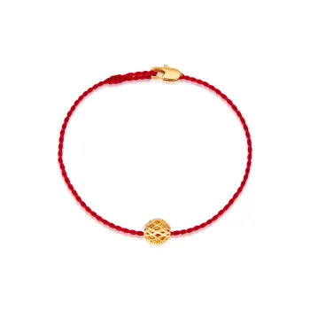 OUBI.YABI Gold Plated Copper Cobalt Gold Red String Bracelets Women's
