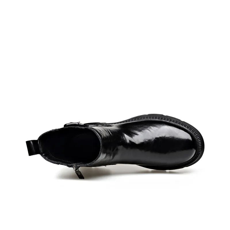 XIAOTOULANG Ankle Boots Men's Black-3