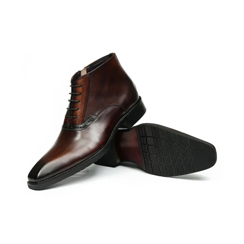 ASTON M.JAZZ Ankle Boots Men Black/Coffee-14