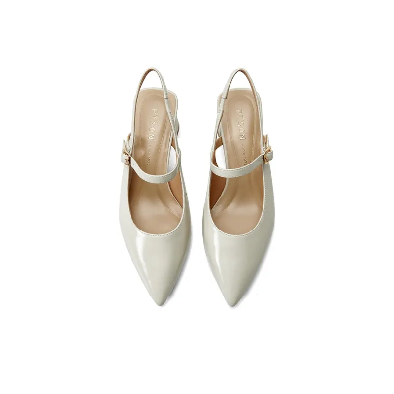PT'SON Chunky Heel High Heels 5.3cm Women's-4