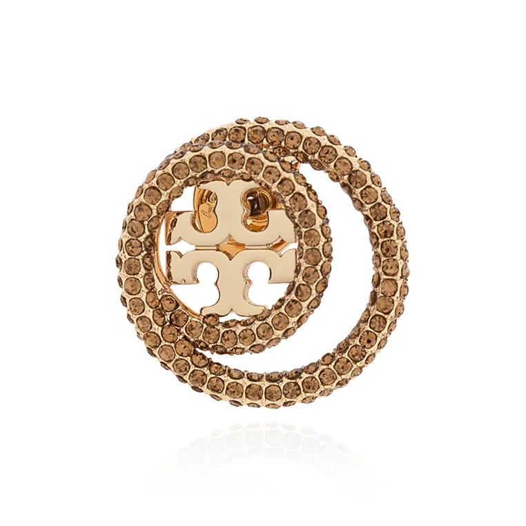 TORY BURCH Crystal embellished Hoop Earrings-1