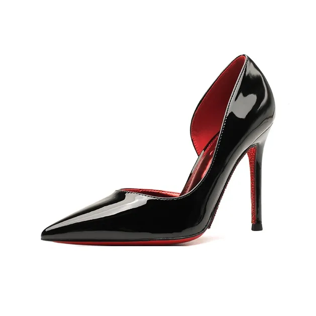 HKCP Slim Heel High Heels Women's Black-0