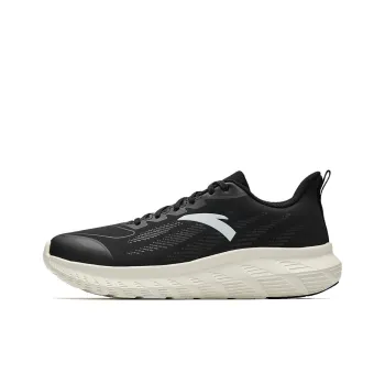 Anta Running Collection Non slip Wear resistant Shock Absorption Low Top Casual Running Shoes Men's Black White