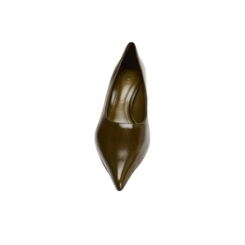 ZARA Slim Heel High Heels Women's Green-3
