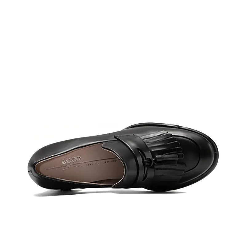 Ecco Chunky Heel High Heels 8cm Women's Black-2