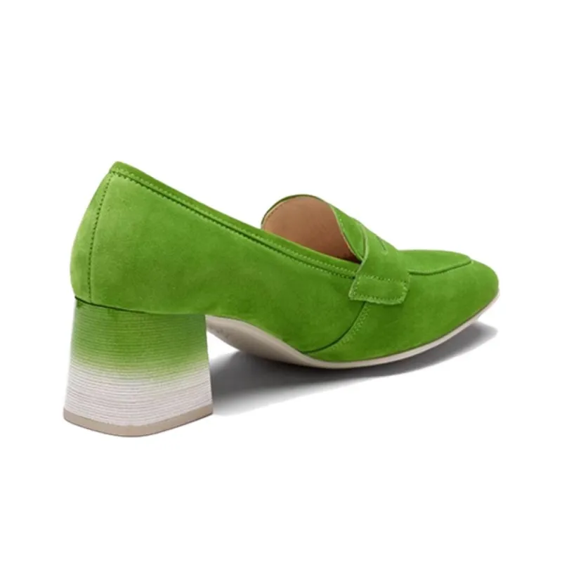 Gabor Chunky Heel High Heels 5.5cm Women's Green-4
